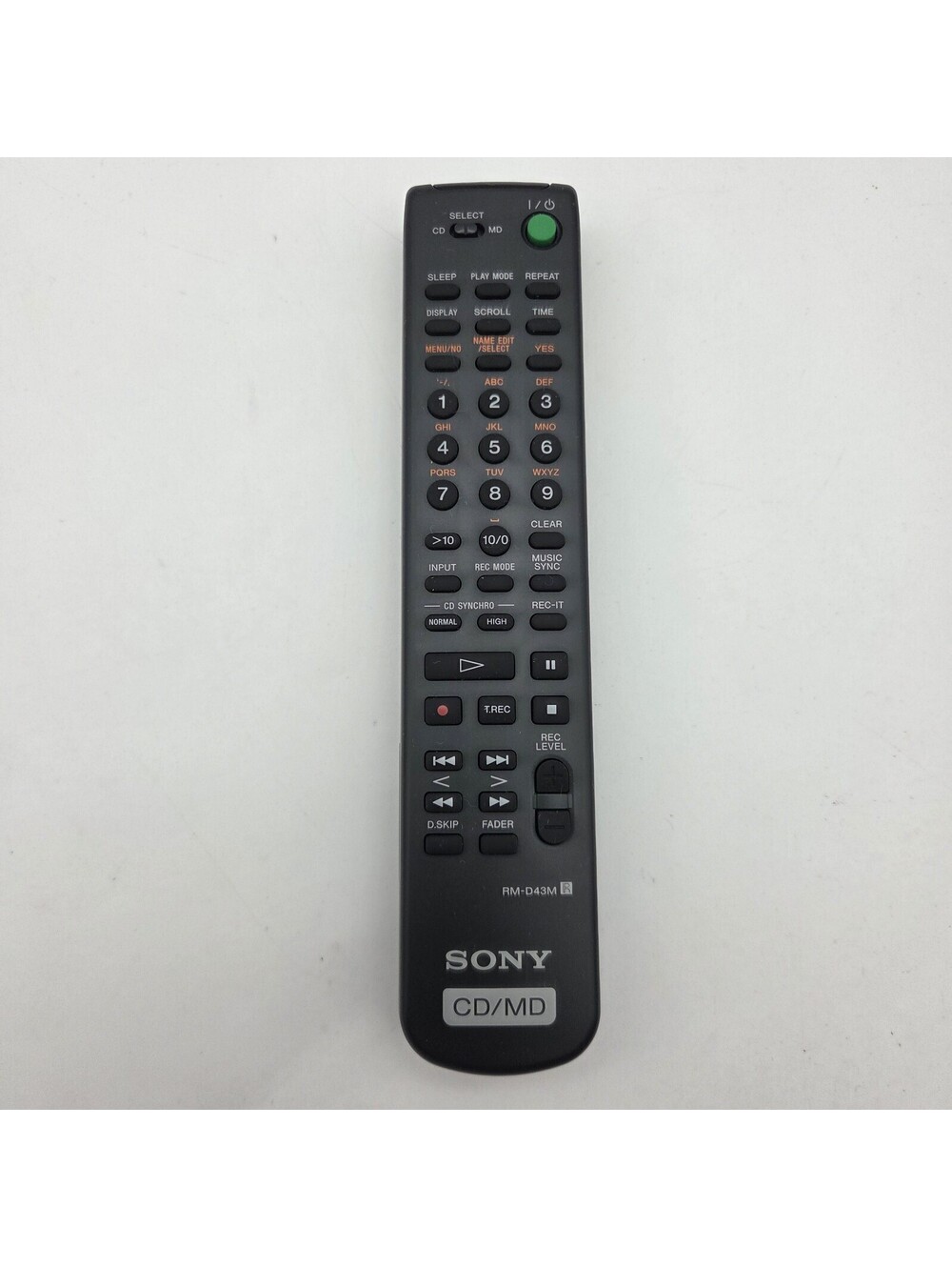 Genuine Sony RM-D43M Remote Control for MXD-D40 MXD-D5C CD MD Combo Deck Tested